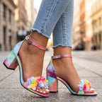 Flora Block Sandals