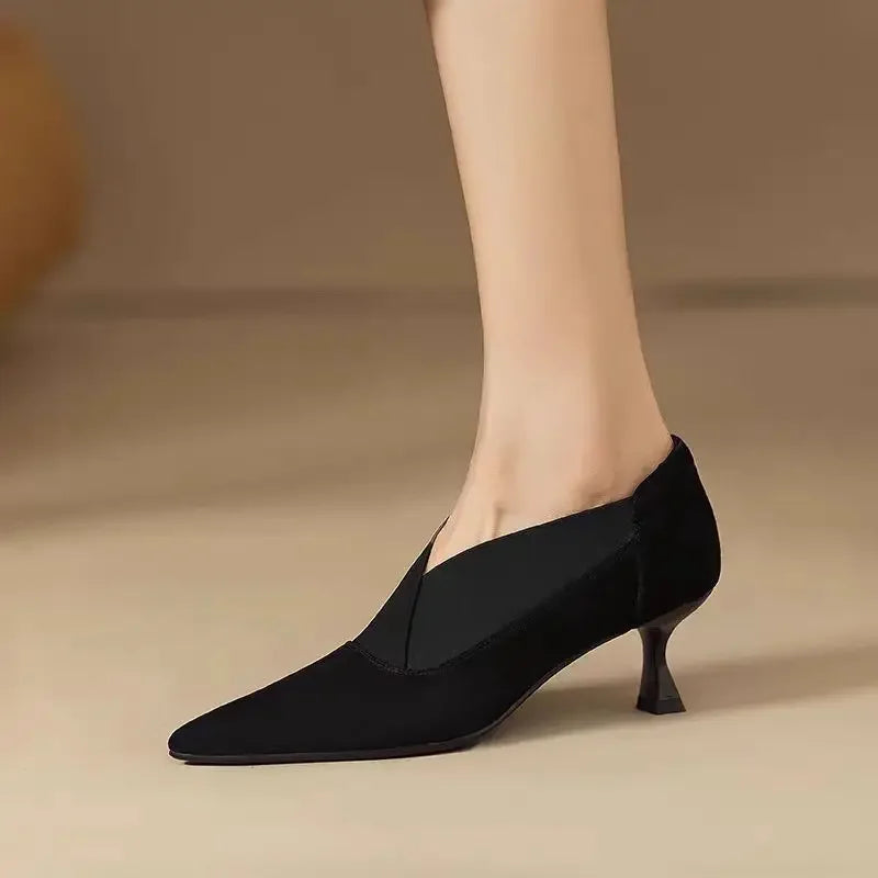 Elara Suede Heels